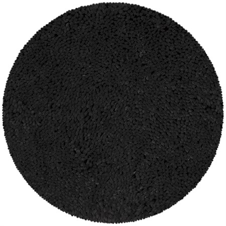 Badrumsmatta Highland black 60 cm rund
